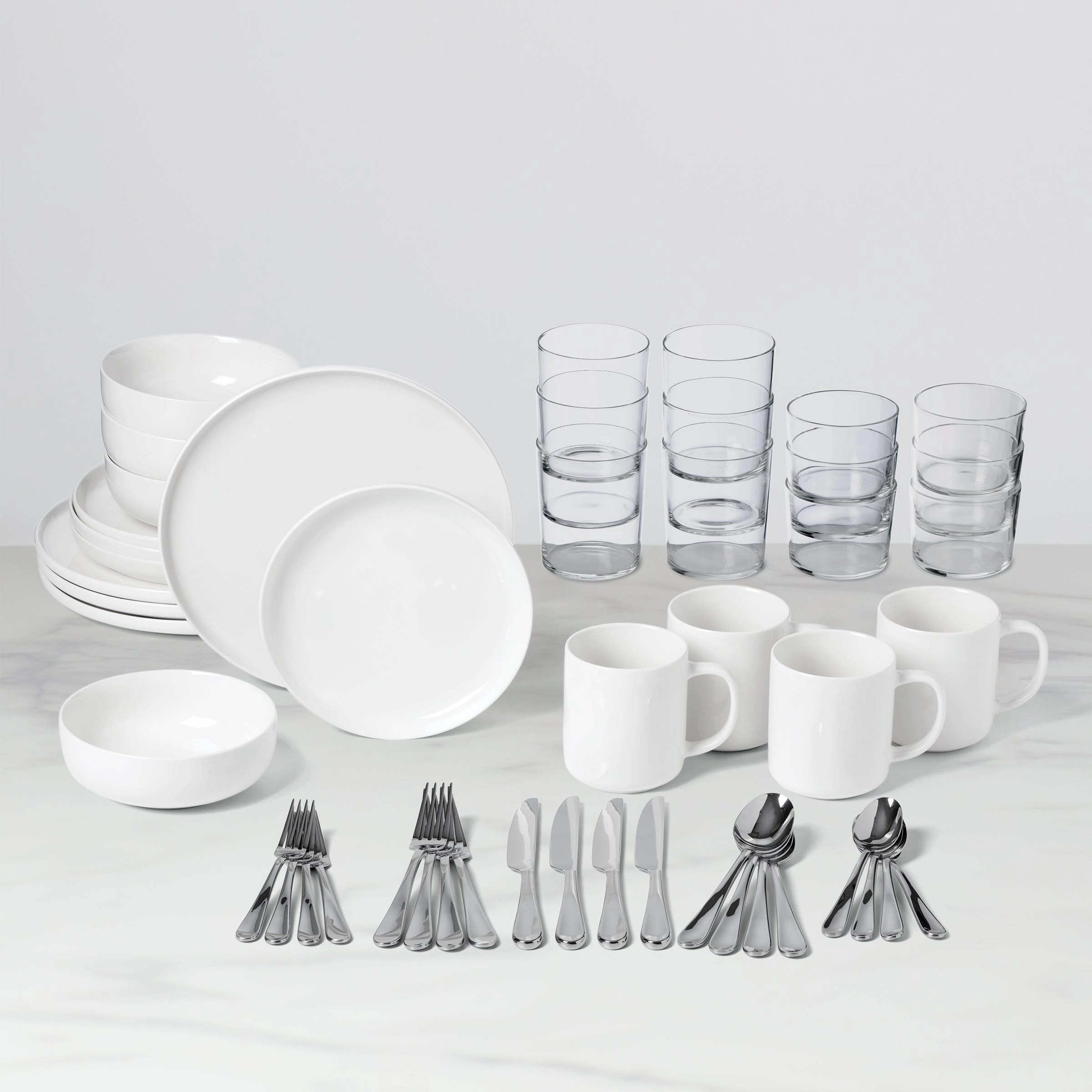 24 Seven 48-Piece Dinnerware Setmodern kitchen decor ,kitchen dinner set ,dinnerware 