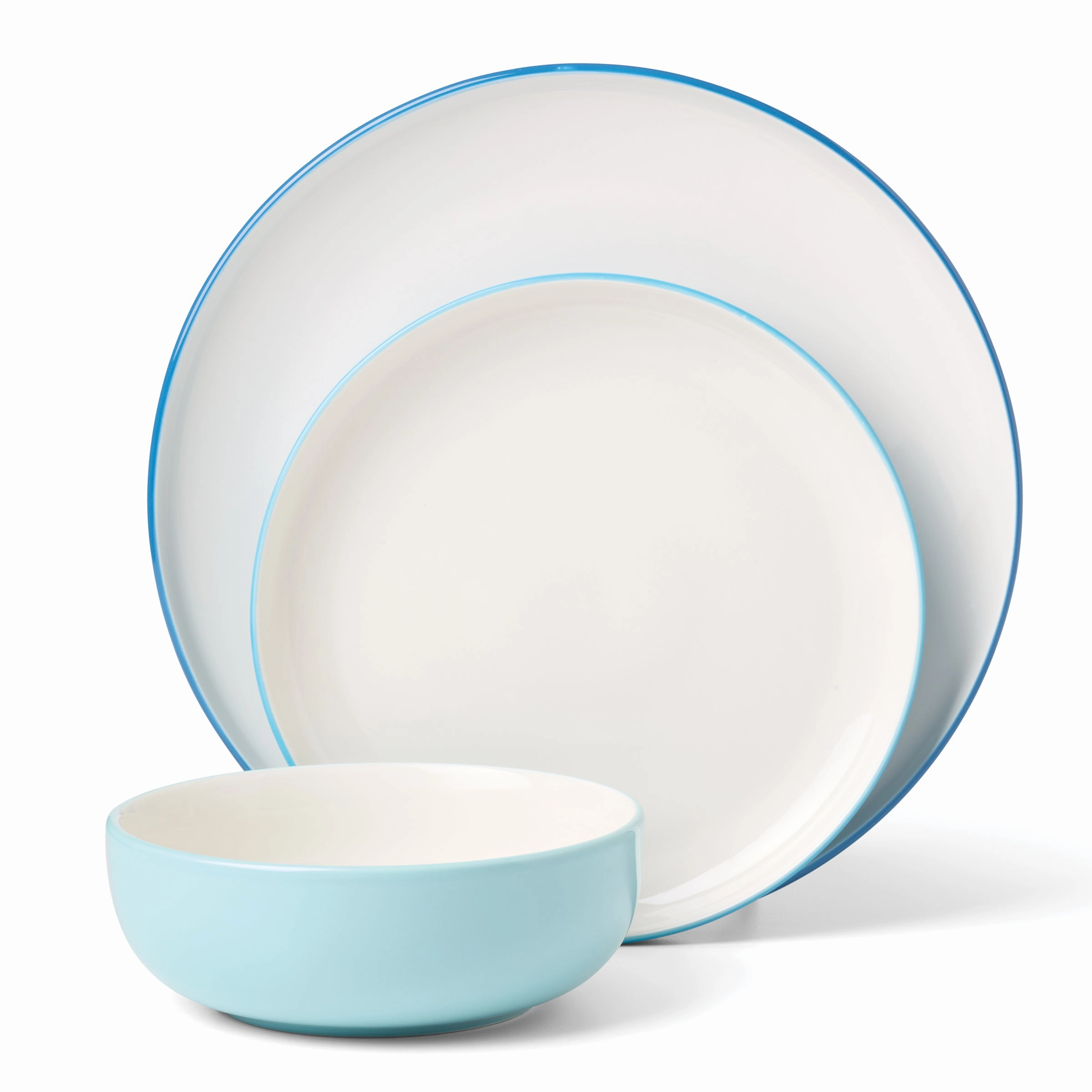 24 Seven Colors Turquoise 12-Piece Dinnerware Set