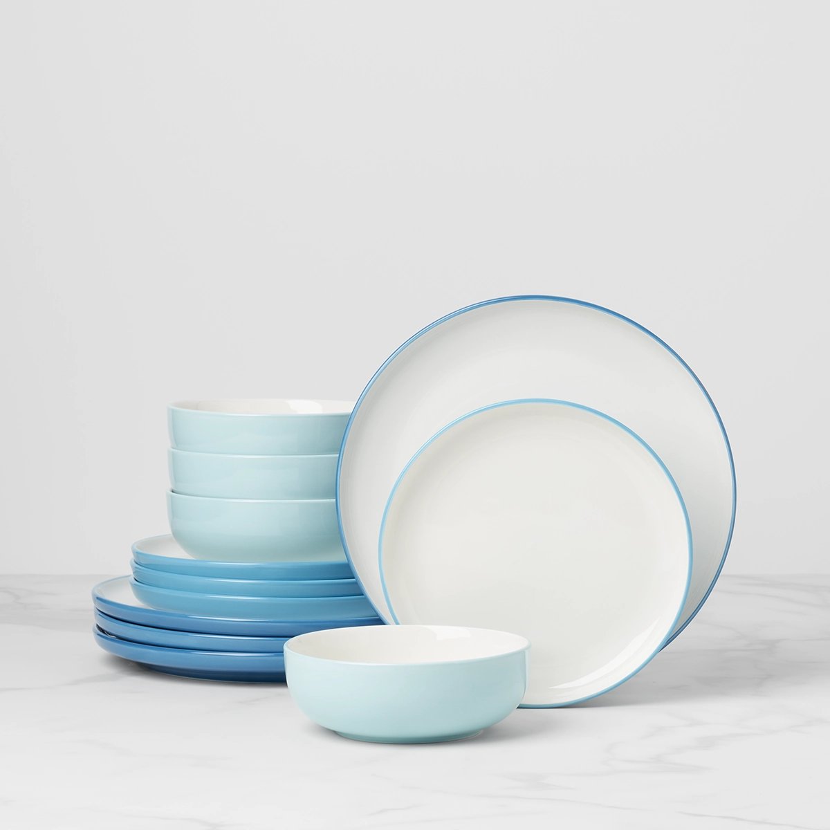 24 Seven Colors Turquoise 12-Piece Dinnerware Setmodern kitchen decor ,kitchen dinner set ,dinnerware 