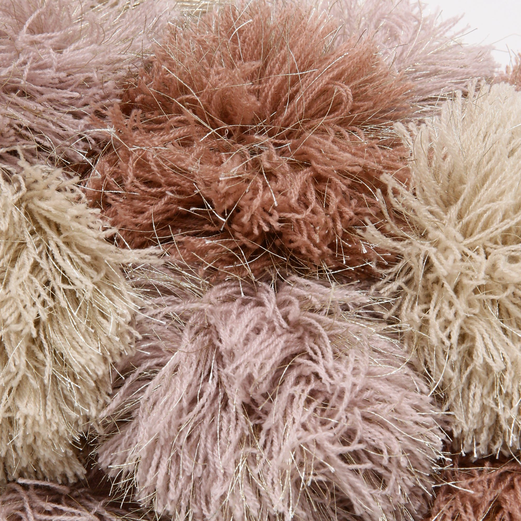 3D APPLIQUE POMPOM CUSHION COVER 25 PINK