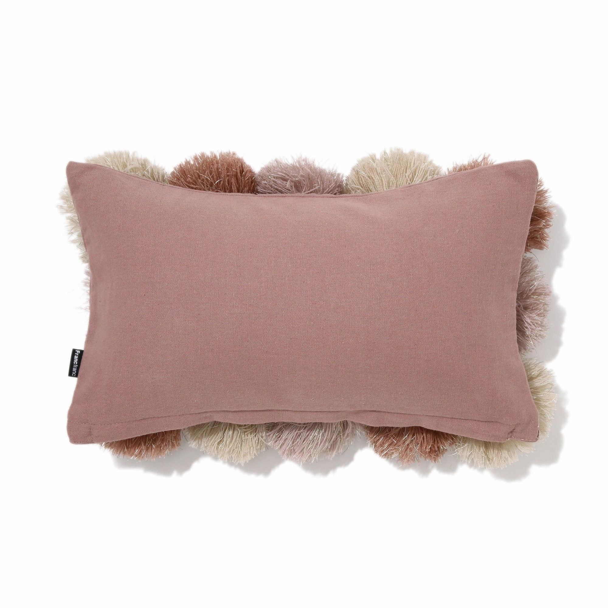 3D APPLIQUE POMPOM CUSHION COVER 25 PINK