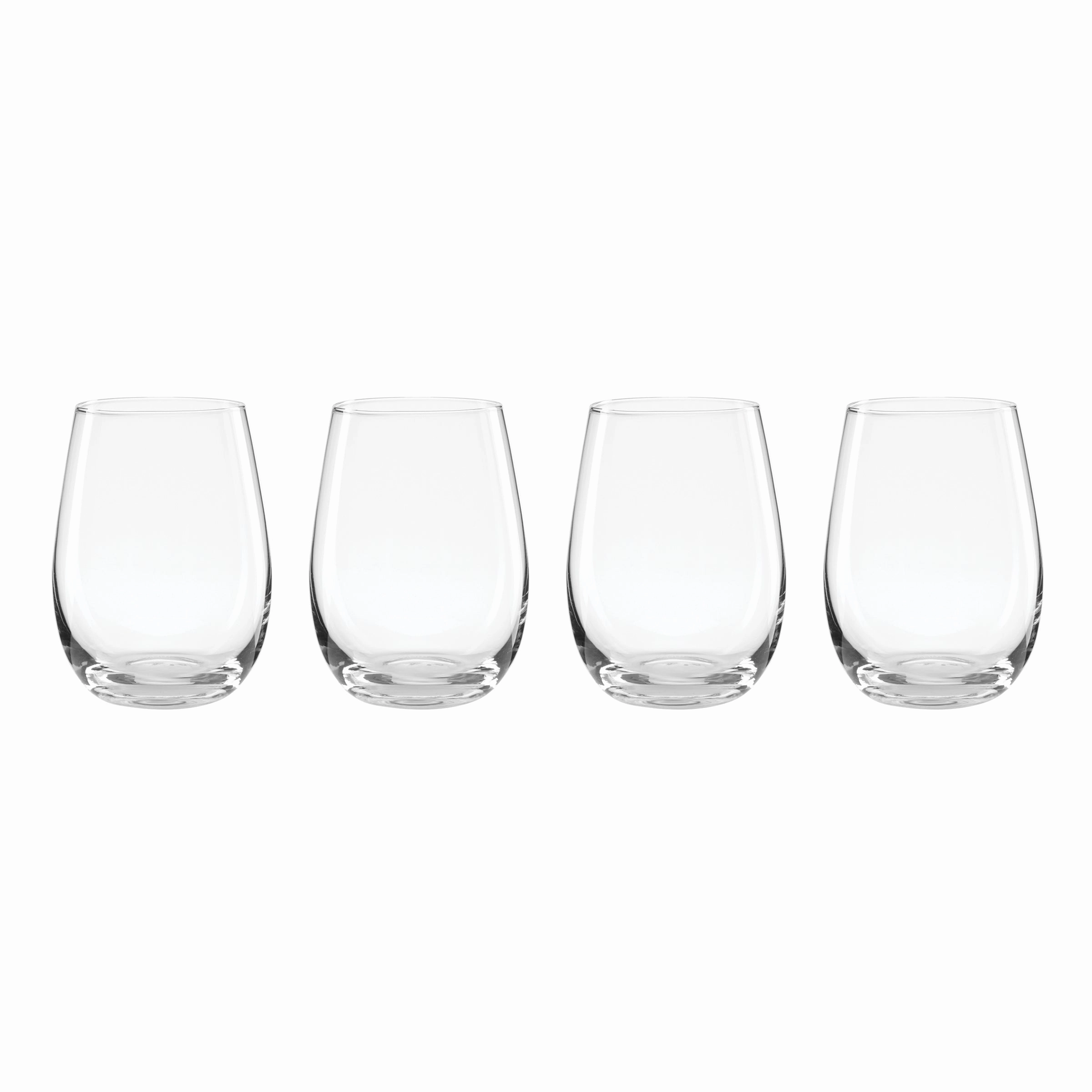 5 O'Clock Stemless Wine Glasses - Set Of 4glass cups ,personalized mugs 