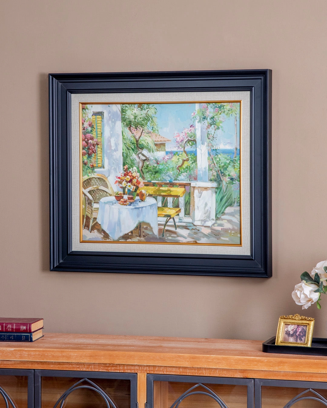 'After Breakfast' Handmade Oil Painting - 28x32 Inchnordic style wall decor