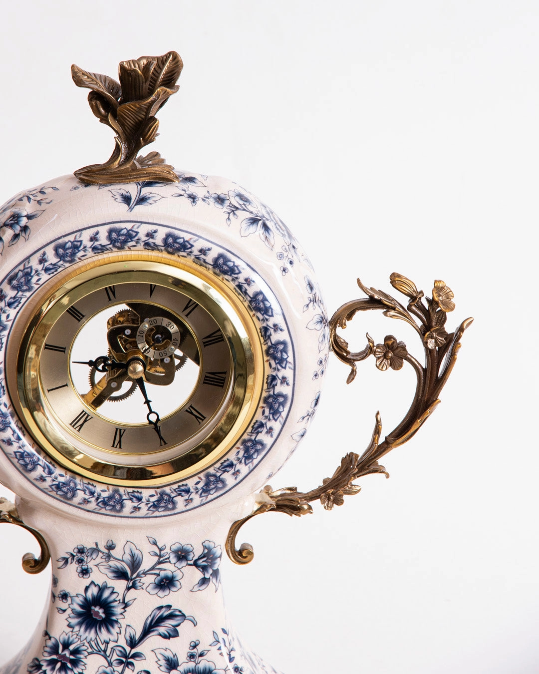 'Baroque Bloom' Ornamental Decorative Table clock