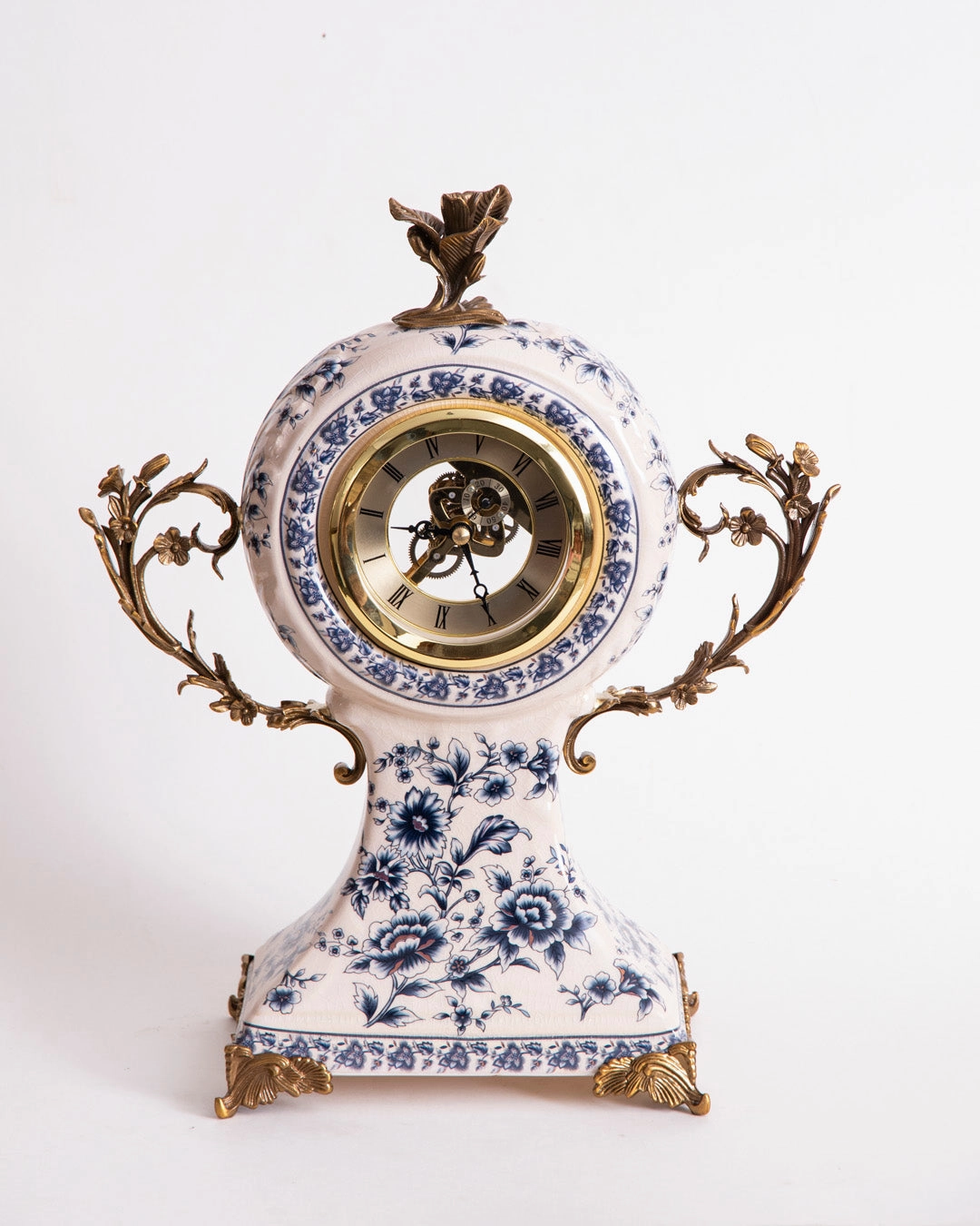 'Baroque Bloom' Ornamental Decorative Table clock
