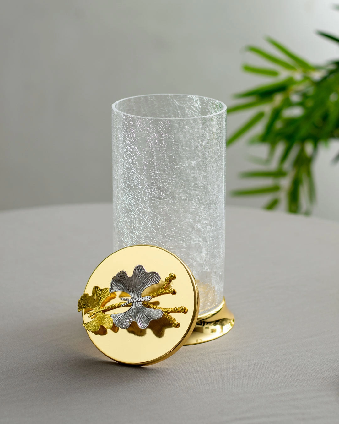 'Butterfly Motif' Fracturing Glass Container