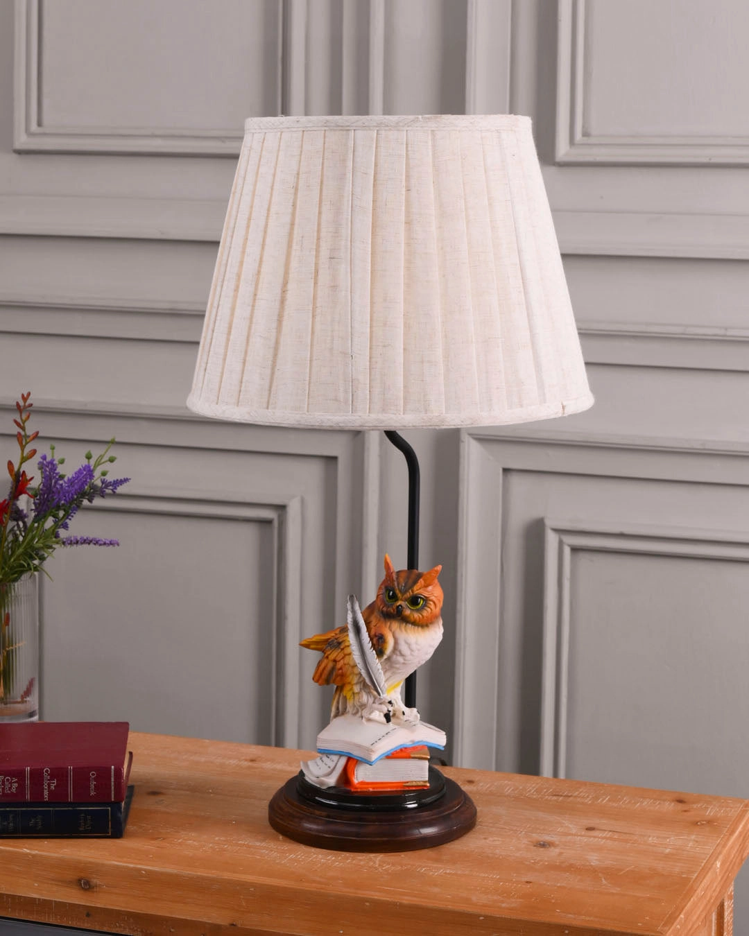 'Guardian of Knowledge' Owl Table Lampmodern wall lamp,smart wall lamp