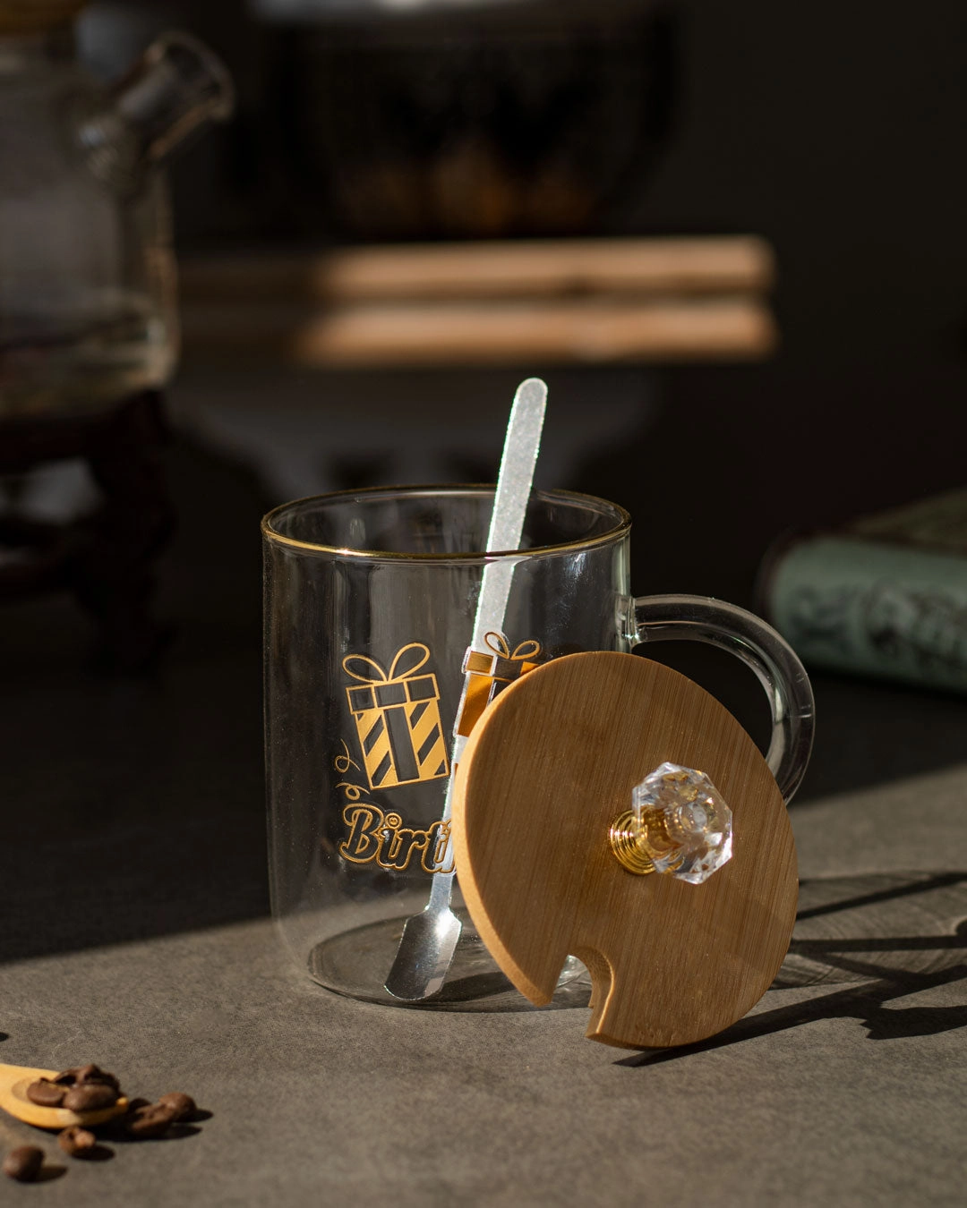 'Happy Birthday' Clear Coffee/Milk Mug