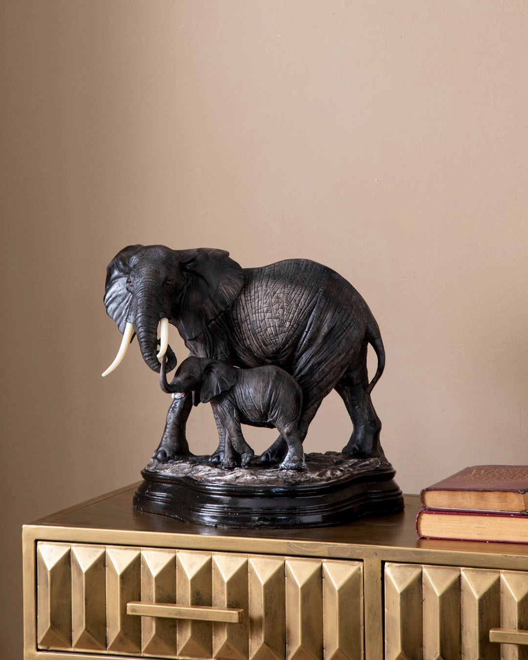 'Mother's Love' Tabletop Elephant Sculpturehome decor ,wall decor 