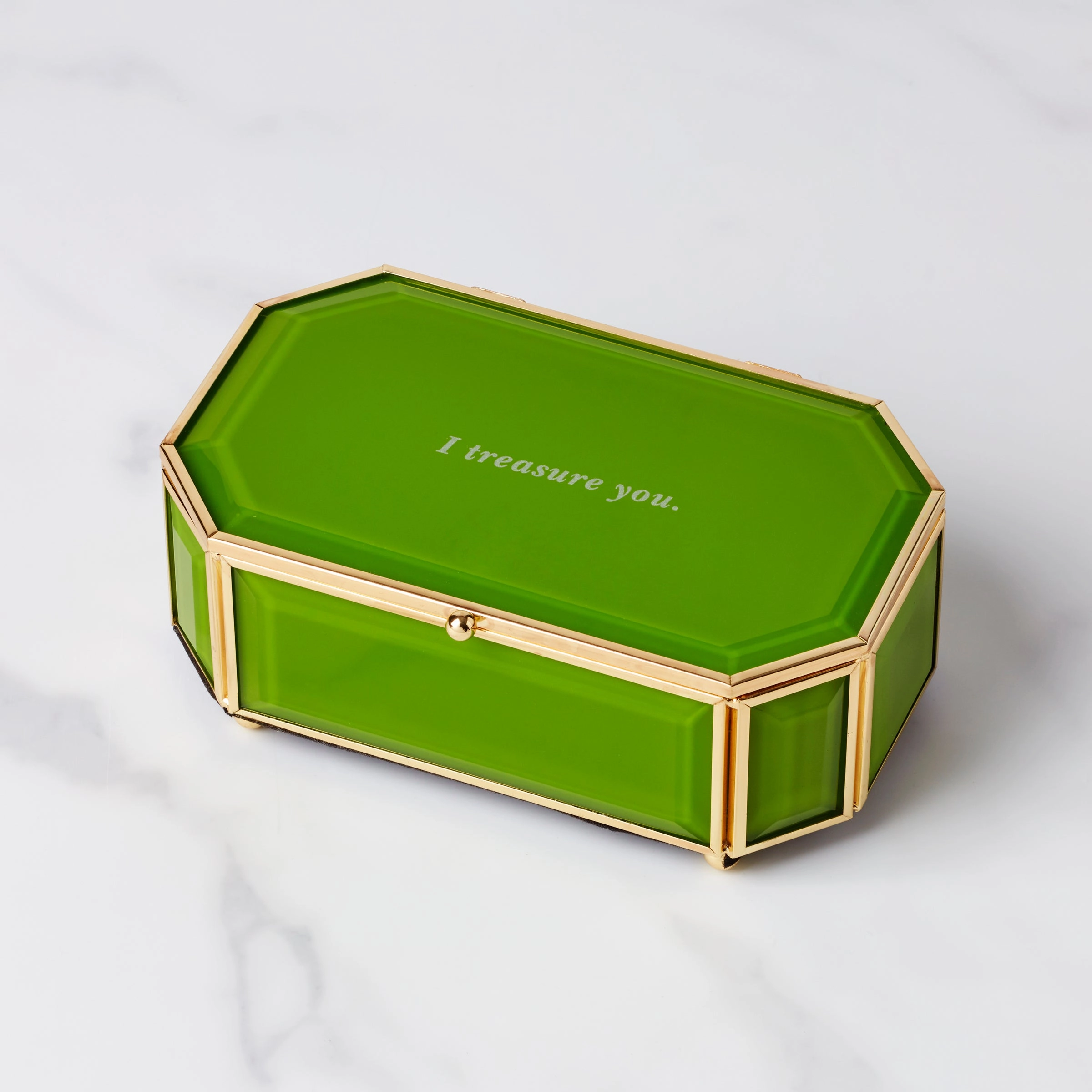 "I Treasure You" Green Jewelry Boxhome decor ,wall decor 