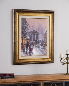 'Royal Paris' Handmade Oil Painting - 28x32 Inchnordic style wall decor