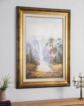 'Waterfall' Handmade Oil Painting - 34x46 Inchnordic style wall decor