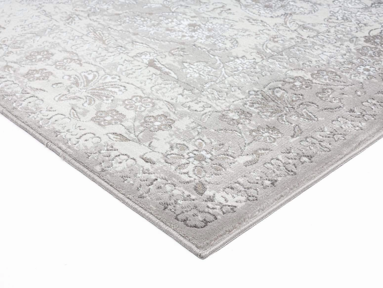 Aaerin Charcoal Grey And Ivory Traditional Distressed Rug *NO RETURNS UNLESS FAULTY