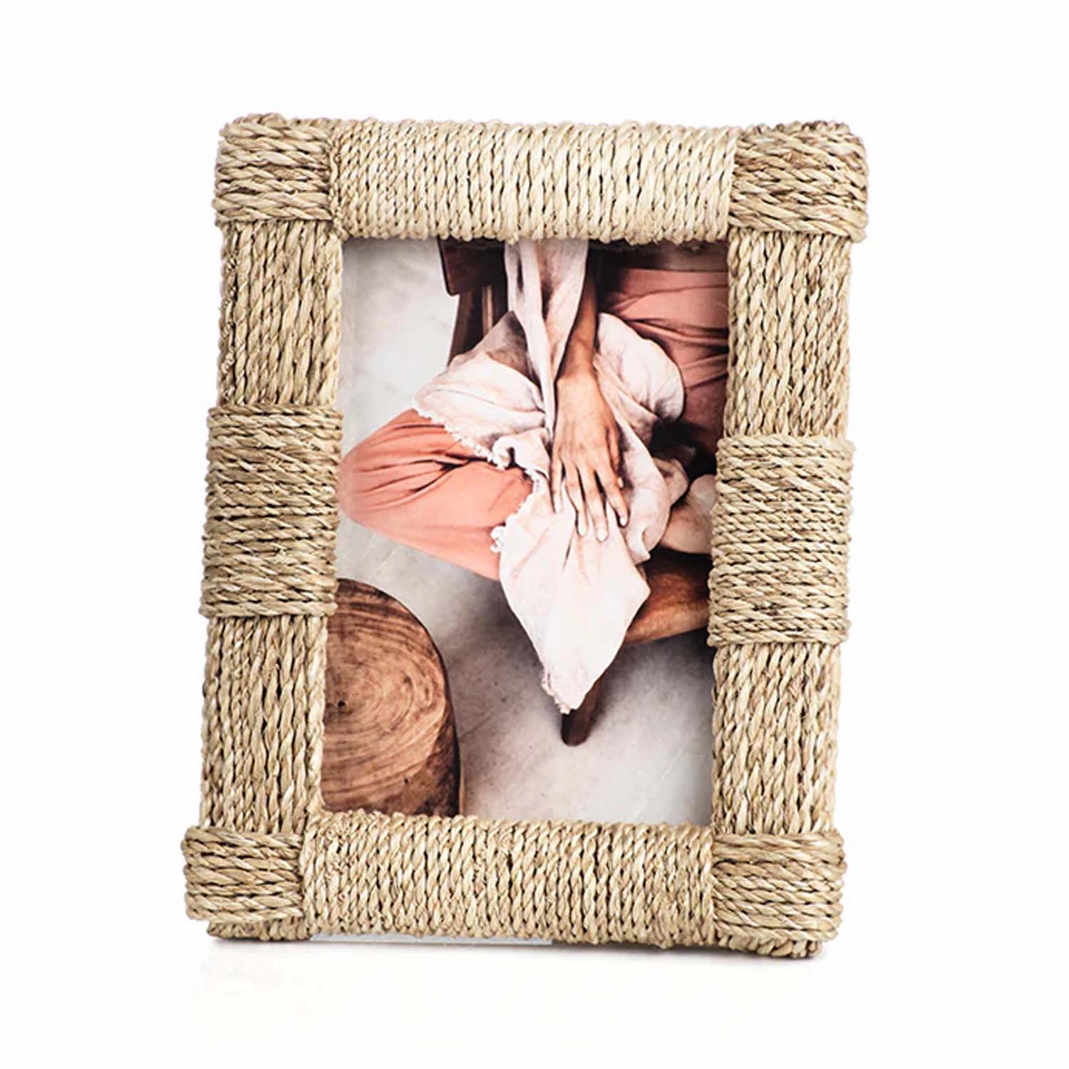 Abaca Rope Frame - 5"x7"bedding sets ,throw blankets 