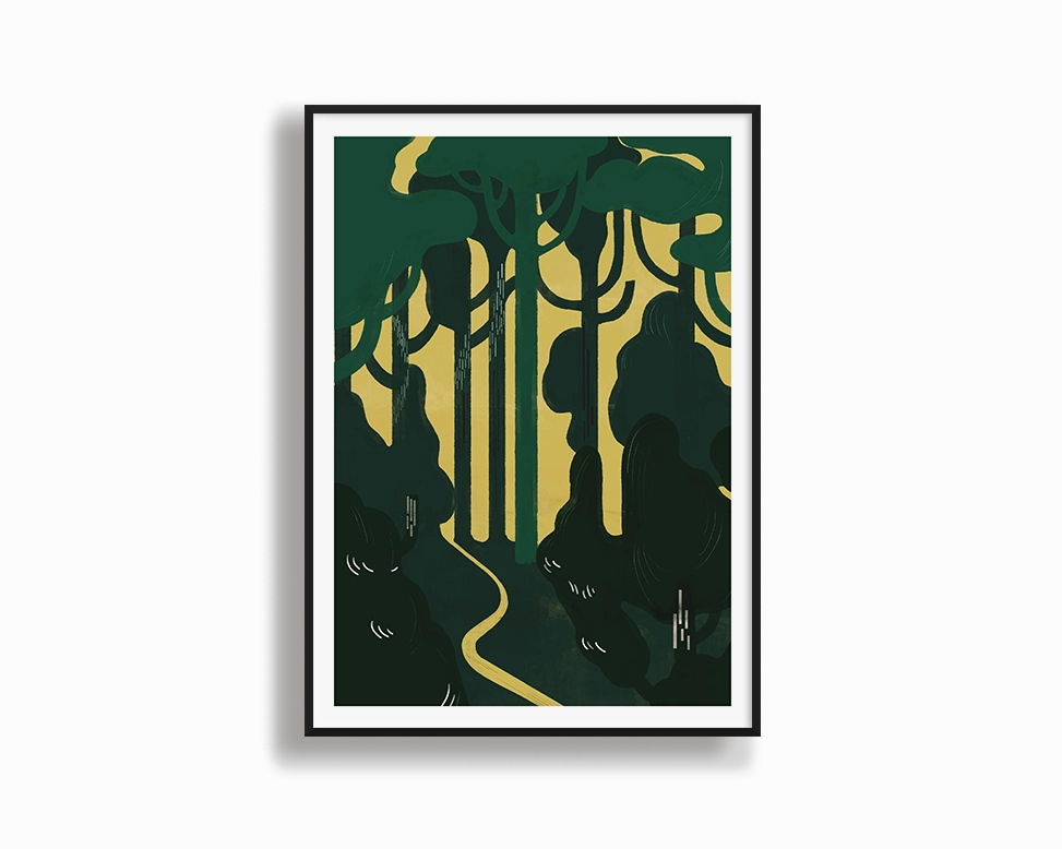 Abstract Forestmodern abstract painting decor