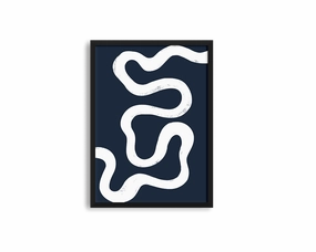 Abstract Lines Center Bluenordic style wall decor