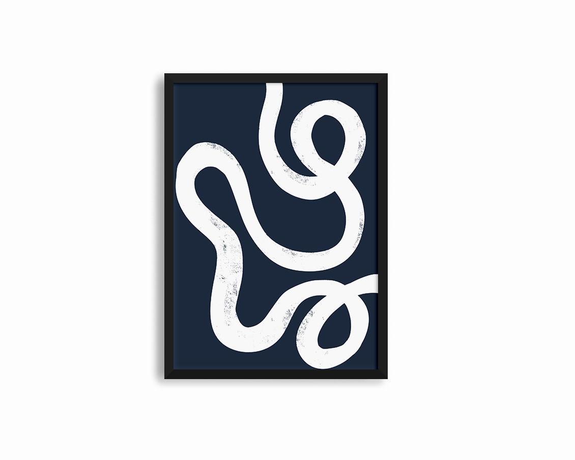 Abstract Lines Left Bluenordic style wall decor