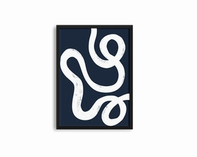 Abstract Lines Left Bluenordic style wall decor