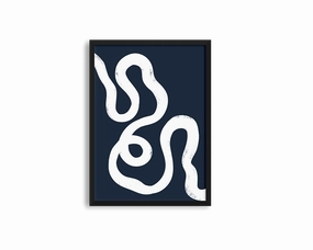 Abstract Lines Right Bluemodern abstract painting decor
