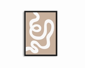 Abstract Lines Right Brownmodern abstract painting decor