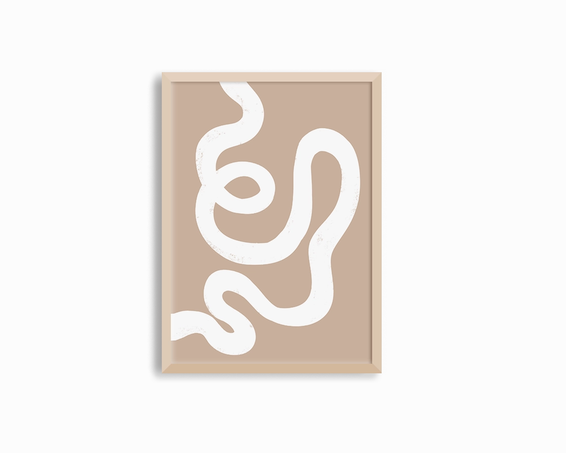 Abstract Lines Right Brown