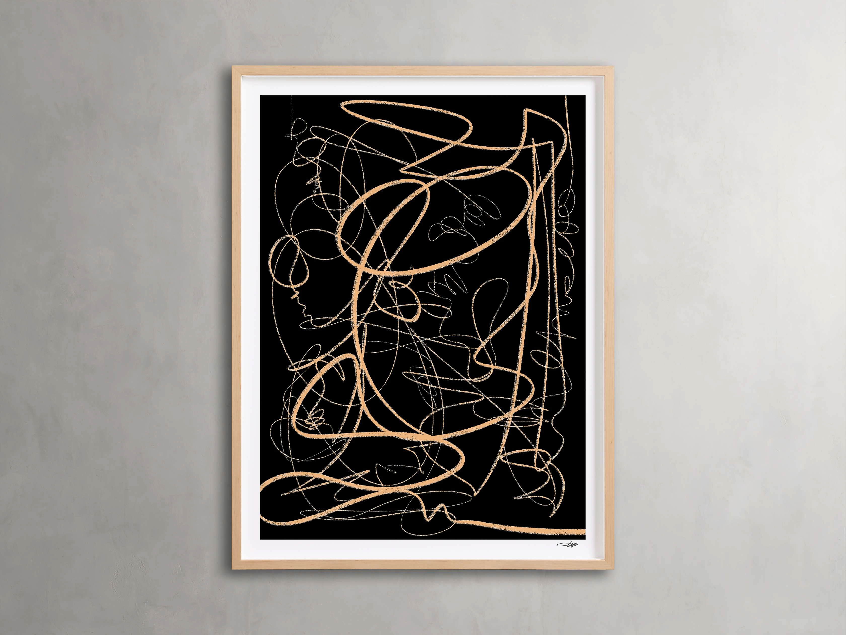 Abstract Pathway Framed Printnordic style wall decor