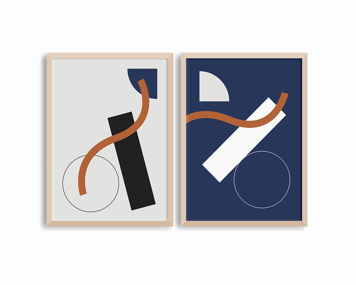 Abstract Shapes Print Concept #1- Two Frames