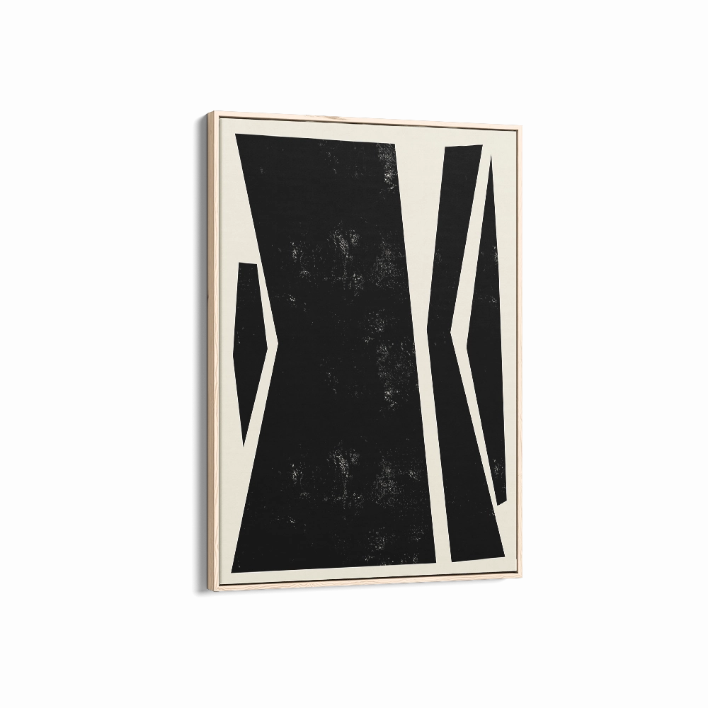 Abstract Squares Center Black