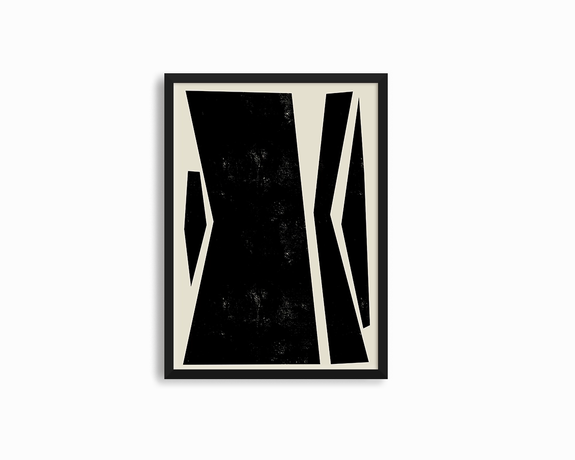 Abstract Squares Center Blacknordic style wall decor