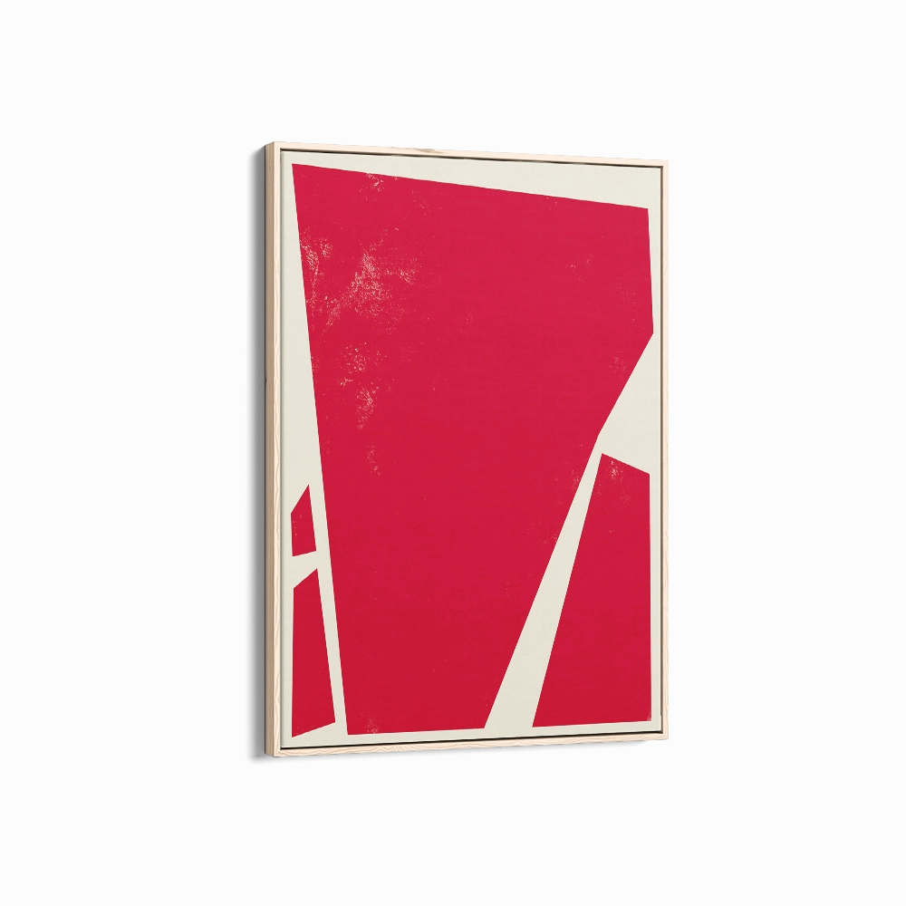 Abstract Squares Left Red