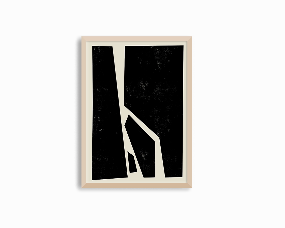 Abstract Squares Right Black