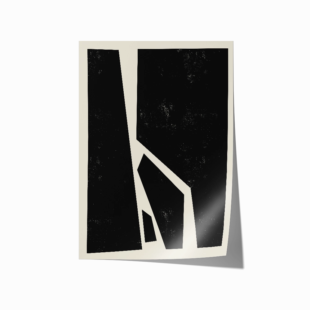 Abstract Squares Right Black