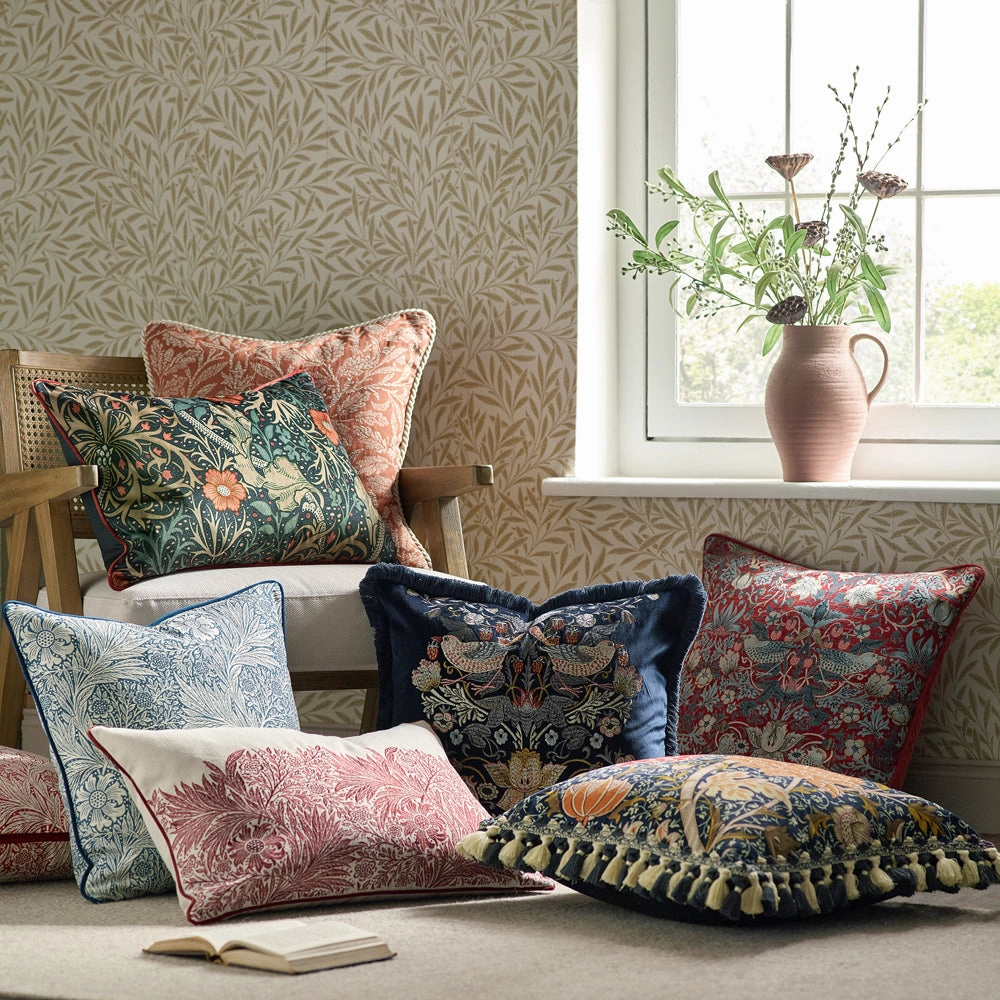 Acorn Tonal Jacquard Cushion Brick