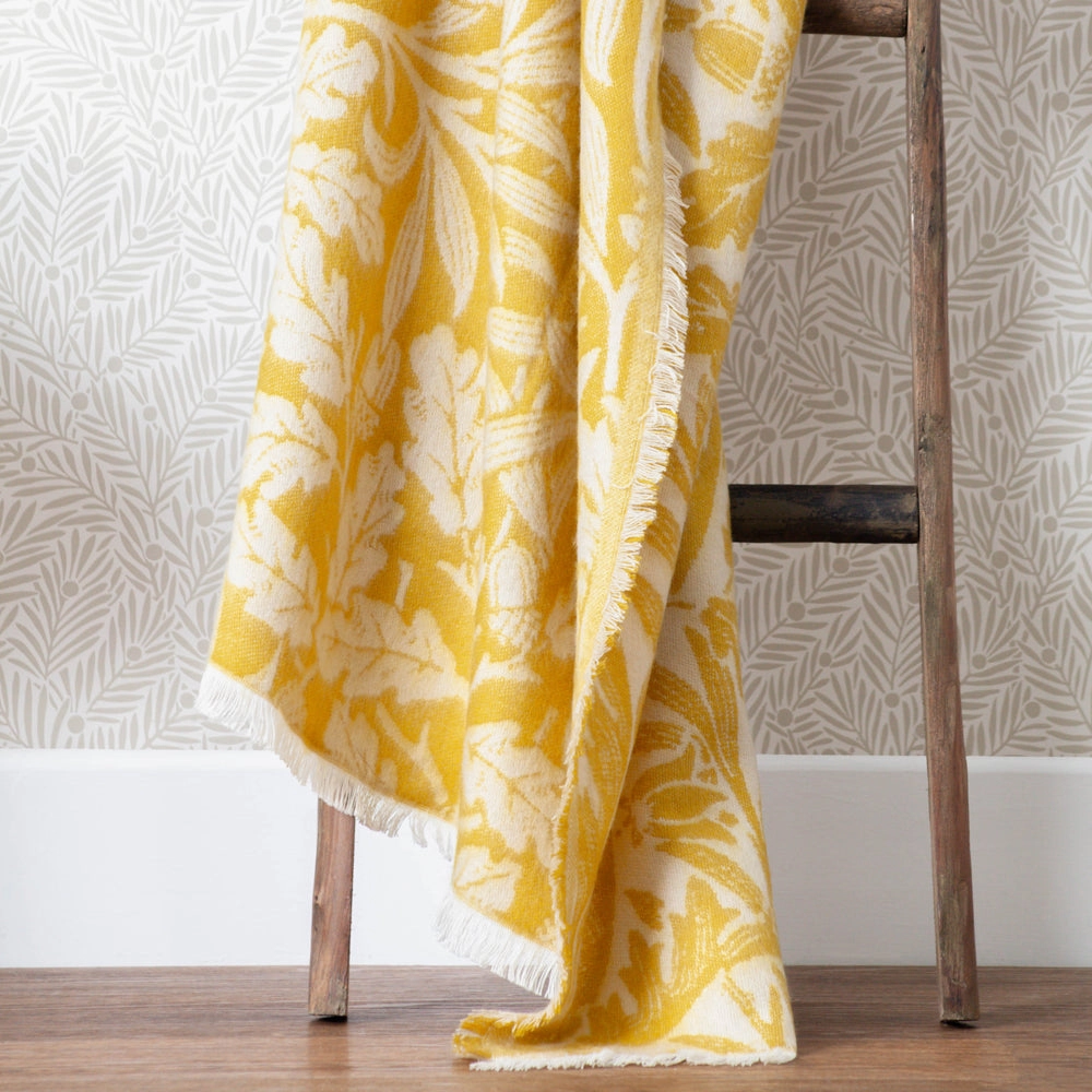Acorn Tonal Jacquard Throw Goldbedding sets ,throw blankets 