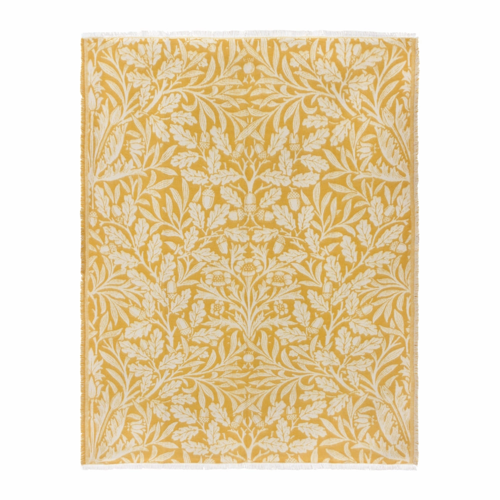 Acorn Tonal Jacquard Throw Gold