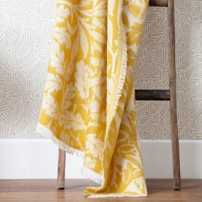 Acorn Tonal Jacquard Throw Goldbedding sets ,throw blankets 