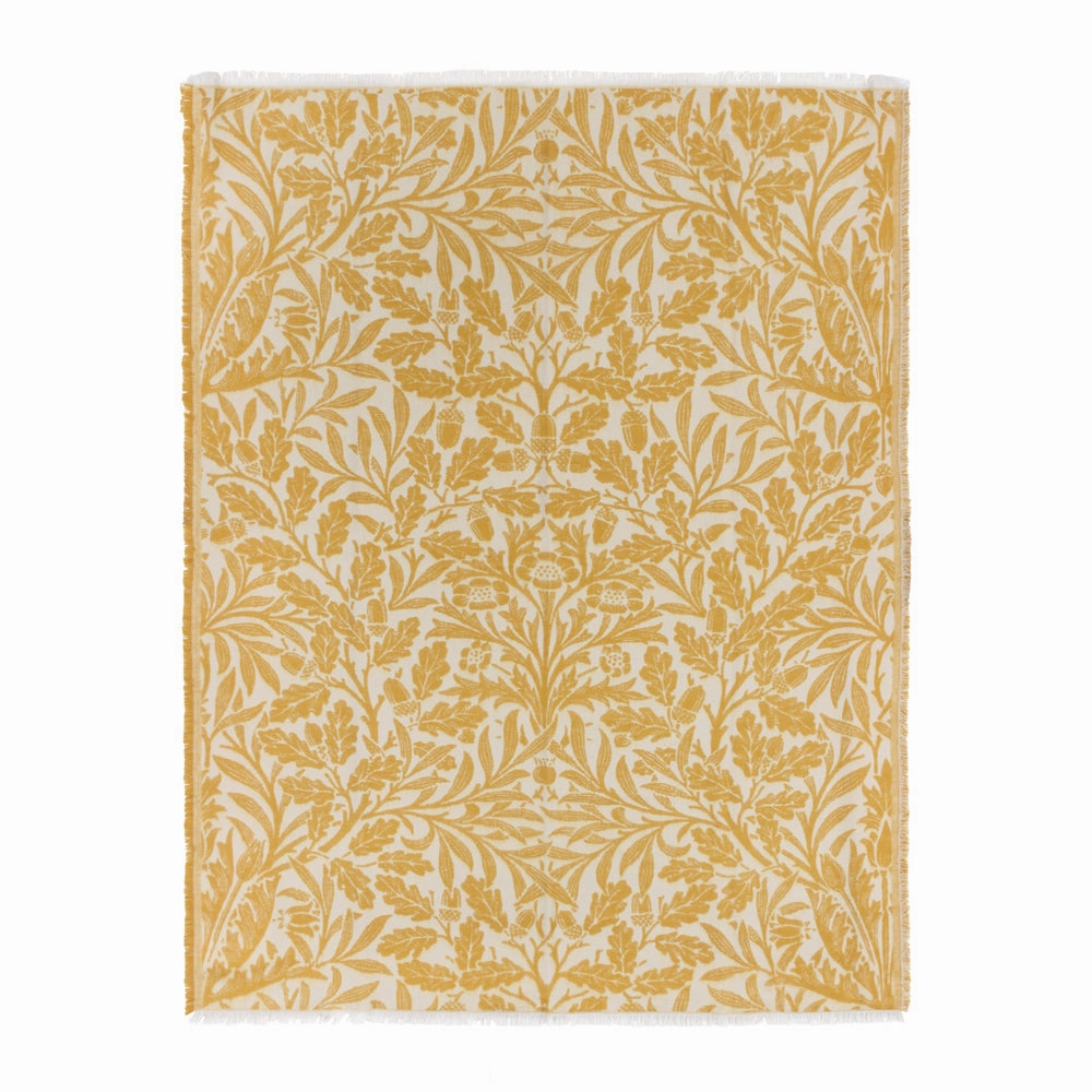 Acorn Tonal Jacquard Throw Gold