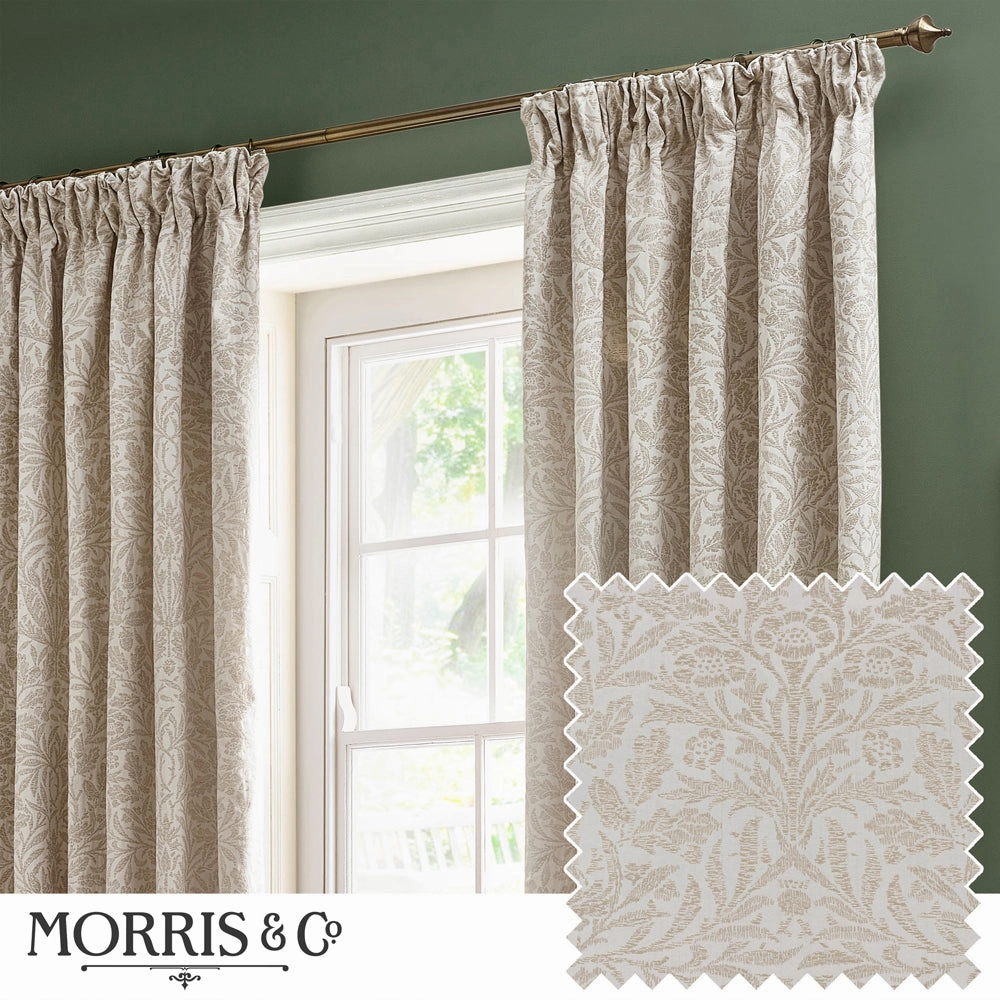 Acorn Tonal Matt Jacquard Pencil Pleat Curtains Ivorybedding sets ,throw blankets 