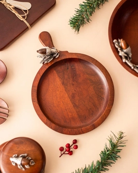 Acorn Wood Pizza Plattermodern kitchen decor ,kitchen dinner set ,dinnerware 