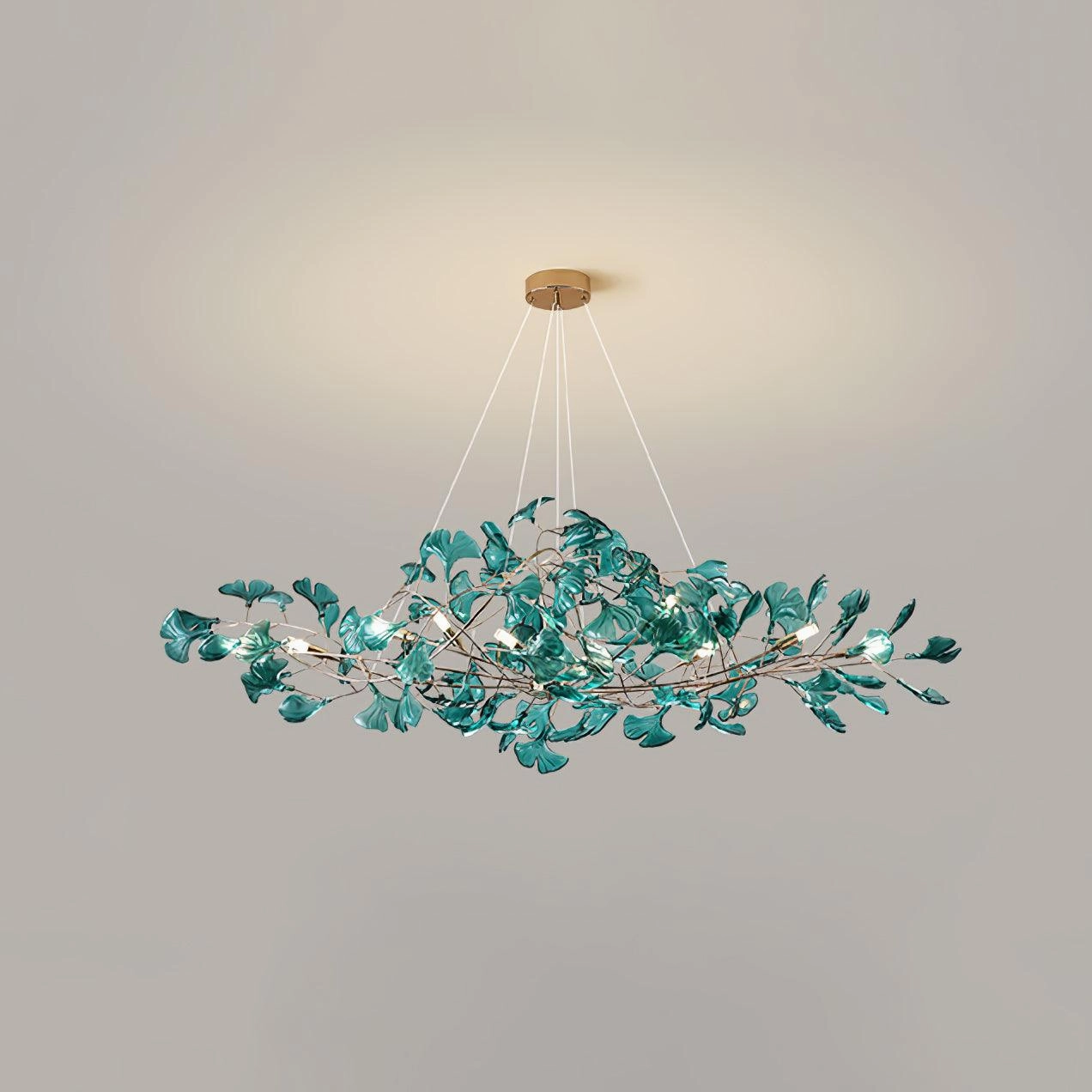 Acrylic Ginkgo Leaf Chandelier