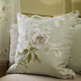 Adele Floral Chenille Cushion Sagebedding sets ,throw blankets 