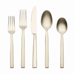 Aero Champagne Rumble 20 Piece Flatware Seteco-friendly bamboo fiber tableware set 