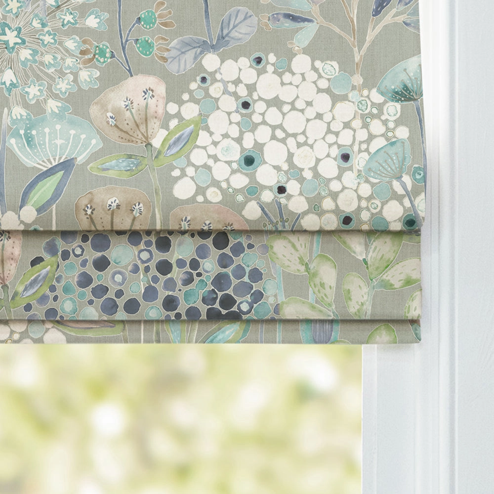 Ailsa Printed Cotton Made to Measure Roman Blinds Cornflower