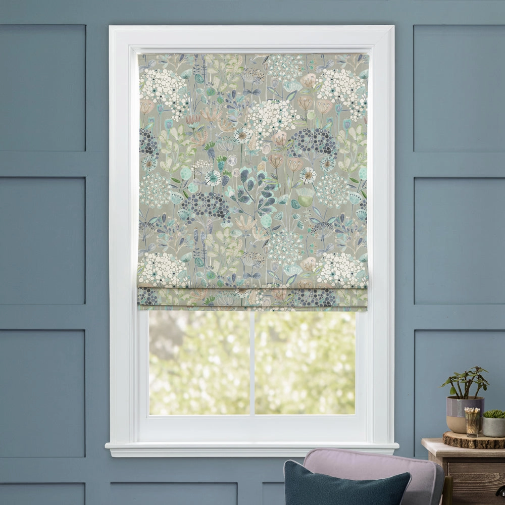 Ailsa Printed Cotton Made to Measure Roman Blinds Cornflower