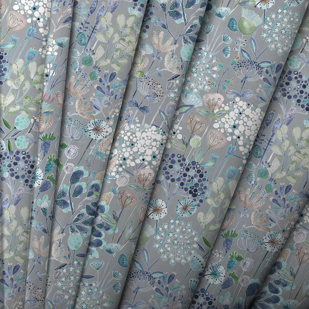 Ailsa Printed Made to Measure Curtains Cornflower