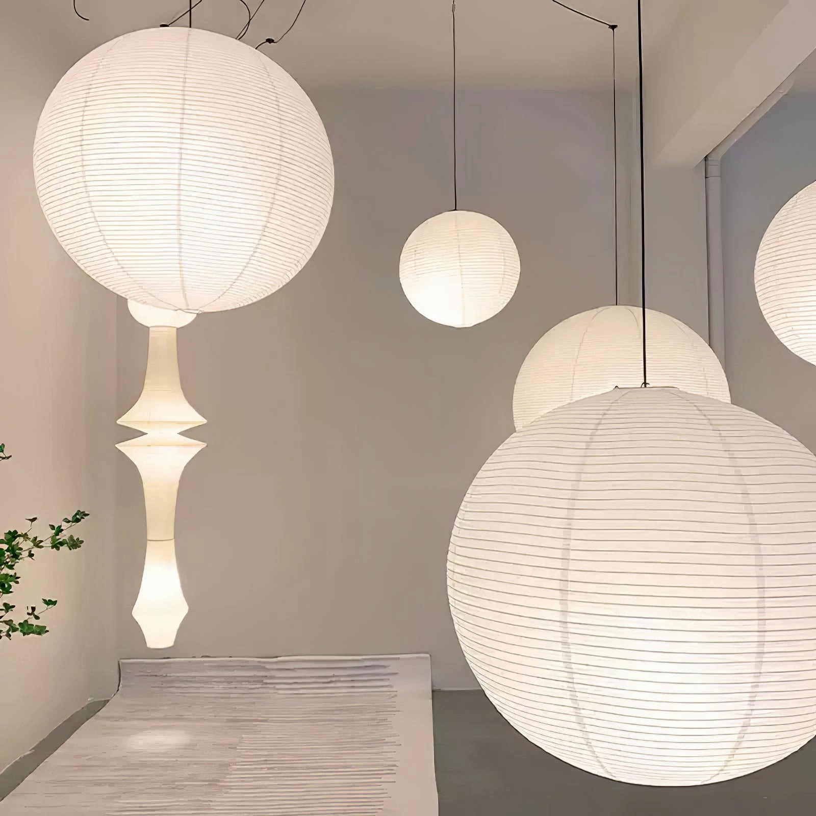 Akari A Round Swag Light
