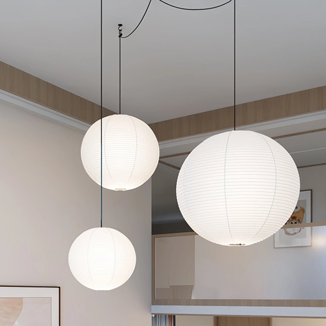 Akari A Round Swag Light