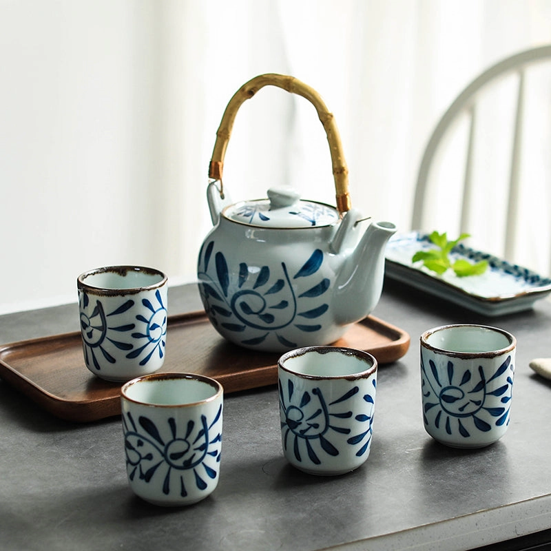 Akari Blue and White Japanese Tea Set