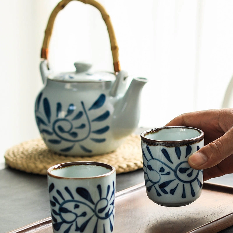 Akari Blue and White Japanese Tea Set