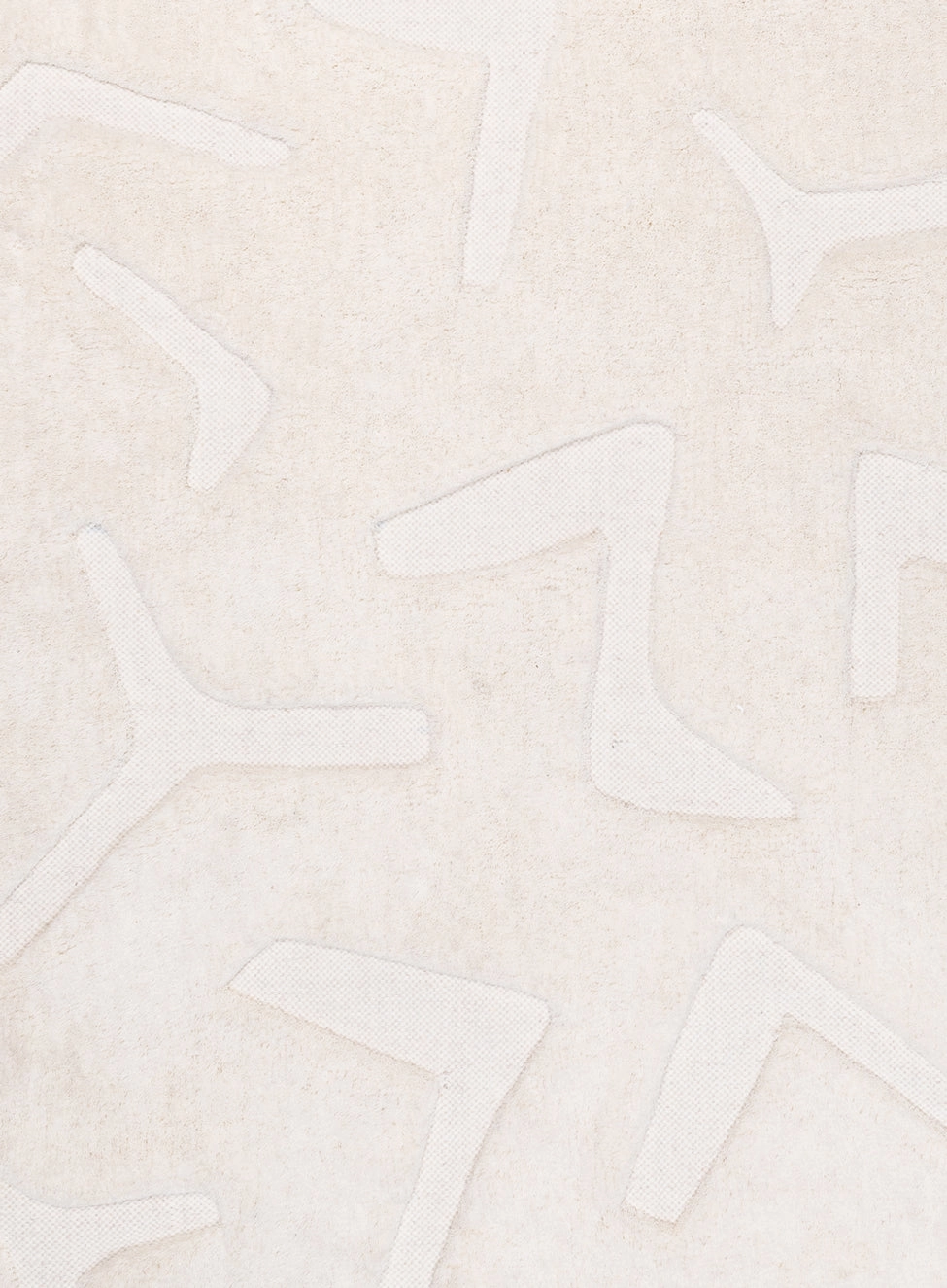 Akkira Abstract Cream Washable Wool Rug